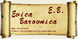 Evica Barovnica vizit kartica